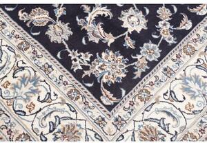 Tappeto Nain Kashmar Floreale Blu Scuro Avorio 193x291 Cm