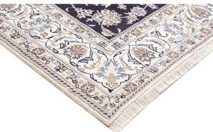 Tappeto Nain Kashmar Floreale Blu Scuro Avorio 193x291 Cm