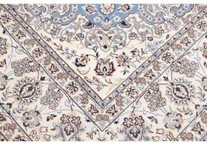 Tappeto Nain 9la Medaglione Floreale Azzurro Beige 250x348 Cm