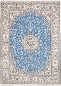 Tappeto Nain 9la Medaglione Floreale Azzurro Beige 250x348 Cm