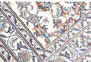 Tappeto Nain Kashmar Medaglione Floreale Avorio Blu 145x198 Cm