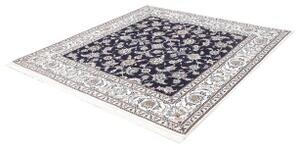Tappeto Nain Kashmar Floreale Blu Scuro Avorio Quadrato 198x214 Cm