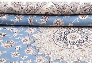 Tappeto Nain 9la Medaglione Floreale Azzurro Beige 250x348 Cm