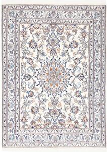 Tappeto Nain Kashmar Medaglione Floreale Avorio Blu 145x198 Cm
