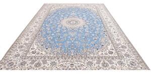 Tappeto Nain 9la Medaglione Floreale Azzurro Beige 250x348 Cm