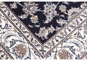 Tappeto Nain Kashmar Floreale Blu Scuro Avorio Quadrato 198x214 Cm