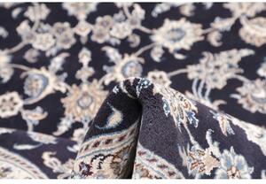 Tappeto Nain Kashmar Floreale Blu Scuro Avorio 193x291 Cm