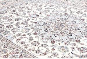 Tappeto Nain 9la Medaglione Floreale Avorio Blu 246x348 Cm