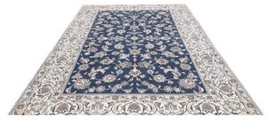 Tappeto Nain Kashmar Floreale Blu Avorio 201x300 Cm
