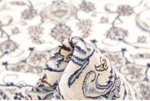 Tappeto Nain Kashmar Medaglione Floreale Avorio Blu 200x307 Cm