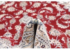 Tappeto Nain Kashmar Medaglione Floreale Rosso Avorio 200x300 Cm