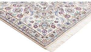 Tappeto Nain 9la Medaglione Floreale Avorio Blu 246x348 Cm
