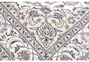 Tappeto Nain Kashmar Medaglione Floreale Avorio Blu 200x307 Cm