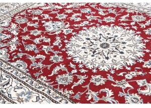 Tappeto Nain Kashmar Medaglione Floreale Rosso Bianco 167x240 Cm