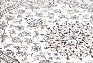 Tappeto Nain Kashmar Medaglione Floreale Avorio Blu 165x243 Cm