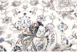 Tappeto Nain Kashmar Medaglione Floreale Avorio Blu 165x243 Cm