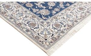 Tappeto Nain Kashmar Floreale Blu Avorio 201x300 Cm