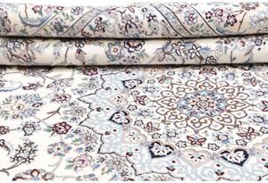Tappeto Nain 9la Medaglione Floreale Avorio Blu 246x348 Cm
