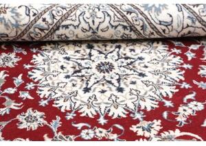 Tappeto Nain Kashmar Medaglione Floreale Rosso Bianco 167x240 Cm