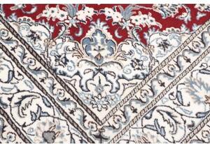 Tappeto Nain Kashmar Medaglione Floreale Rosso Bianco 167x240 Cm