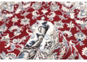 Tappeto Nain Kashmar Medaglione Floreale Rosso Bianco 167x240 Cm