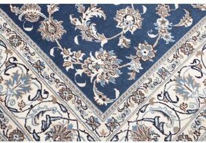 Tappeto Nain Kashmar Floreale Blu Avorio 201x300 Cm
