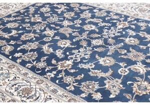 Tappeto Nain Kashmar Floreale Blu Avorio 201x300 Cm