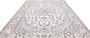 Tappeto Nain 9la Medaglione Floreale Avorio Blu 246x348 Cm