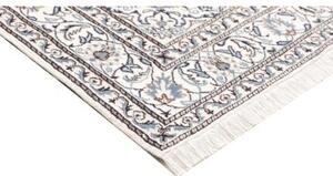 Tappeto Nain Kashmar Medaglione Floreale Rosso Bianco 167x240 Cm