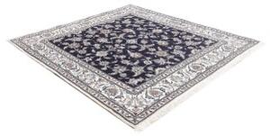 Tappeto Nain Kashmar Floreale Blu Scuro Avorio Quadrato 195x206 Cm
