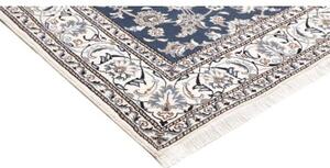 Tappeto Nain Kashmar Floreale Blu Avorio Quadrato 195x203 Cm