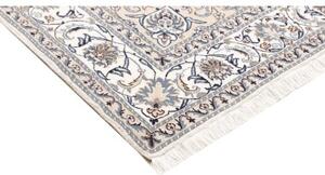 Tappeto Nain Kashmar Medaglione Floreale Avorio Blu 195x249 Cm
