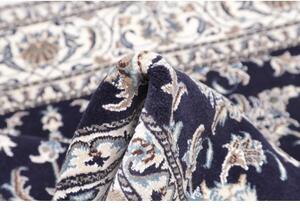 Tappeto Nain Kashmar Floreale Blu Scuro Avorio Quadrato 195x206 Cm