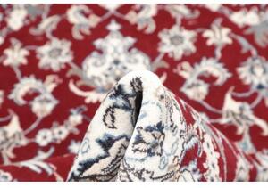 Tappeto Nain Kashmar Medaglione Floreale Rosso Avorio 167x247 Cm
