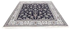 Tappeto Nain Kashmar Floreale Blu Scuro Avorio Quadrato 195x206 Cm