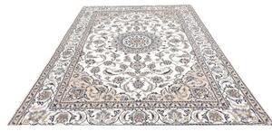 Tappeto Nain Kashmar Medaglione Floreale Avorio Blu 195x296 Cm