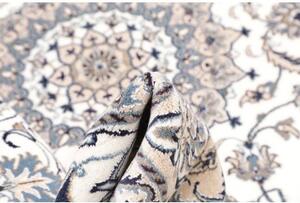 Tappeto Nain Kashmar Medaglione Floreale Avorio Blu 195x296 Cm