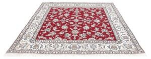Tappeto Nain Kashmar Floreale Rosso Avorio Quadrato 197x204 Cm