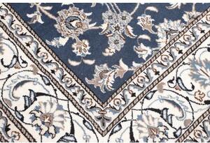 Tappeto Nain Kashmar Floreale Blu Avorio Quadrato 195x203 Cm