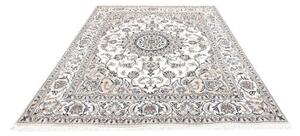 Tappeto Nain Kashmar Medaglione Floreale Avorio Blu 195x249 Cm
