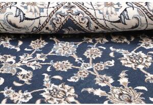 Tappeto Nain Kashmar Floreale Blu Avorio Quadrato 195x203 Cm