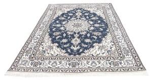 Tappeto Nain Kashmar Medaglione Floreale Blu Avorio 172x237 Cm