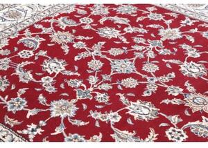 Tappeto Nain Kashmar Floreale Rosso Avorio Quadrato 197x204 Cm
