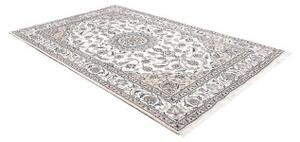 Tappeto Nain Kashmar Medaglione Floreale Avorio Blu 195x296 Cm