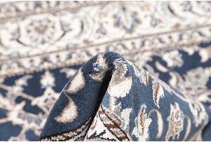 Tappeto Nain Kashmar Floreale Blu Avorio Quadrato 195x203 Cm