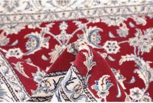 Tappeto Nain Kashmar Floreale Rosso Avorio Quadrato 197x204 Cm