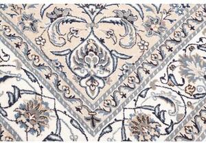 Tappeto Nain Kashmar Medaglione Floreale Avorio Blu 195x249 Cm