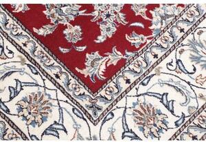 Tappeto Nain Kashmar Floreale Rosso Avorio Quadrato 197x204 Cm