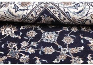 Tappeto Nain Kashmar Floreale Blu Scuro Avorio Quadrato 195x206 Cm