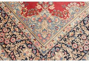 Tappeto Kerman Medaglione Floreale Rosso Blu 295x396 Cm
